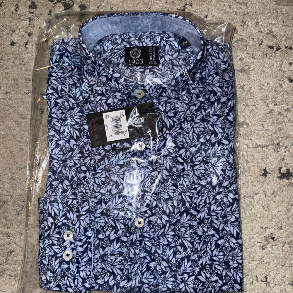 Men's Blue Floral Shirt